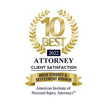 10 Best Attorney Client Satisfaction Badge 2022 - High Verdicts & Settlement Winner